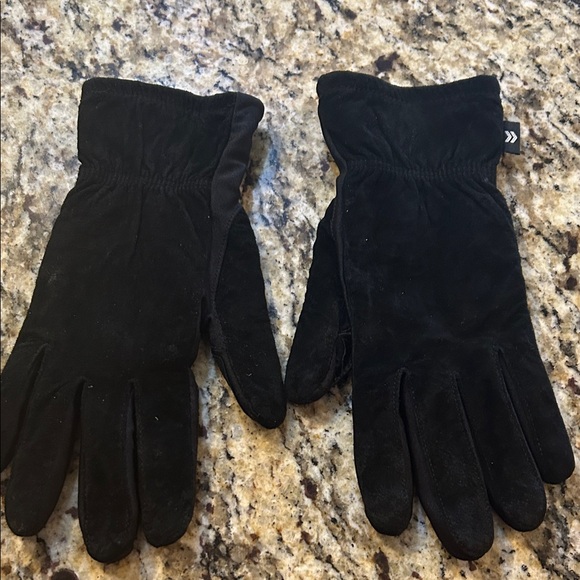 Black Suede Warm Women’s Gloves - Picture 3 of 13